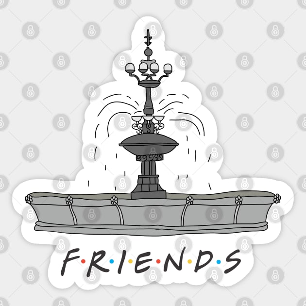 Friends Fountain Sticker by ShayliKipnis